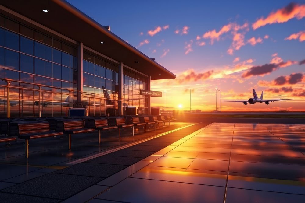 Airport outdoors aircraft airplane. 