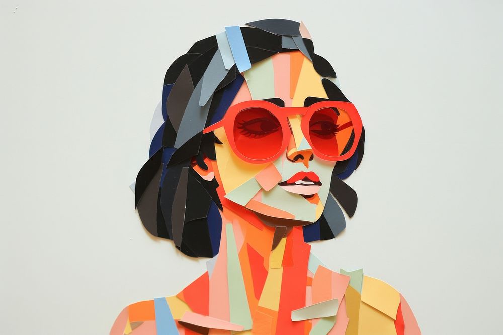 Sunglasses portrait art photography. AI generated Image by rawpixel.