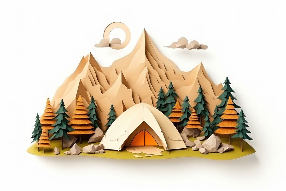 Camping mountain nature tent. AI generated Image by rawpixel.