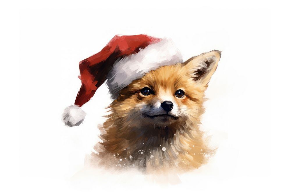 Christmas animal image mammal pet fox. AI generated Image by rawpixel.