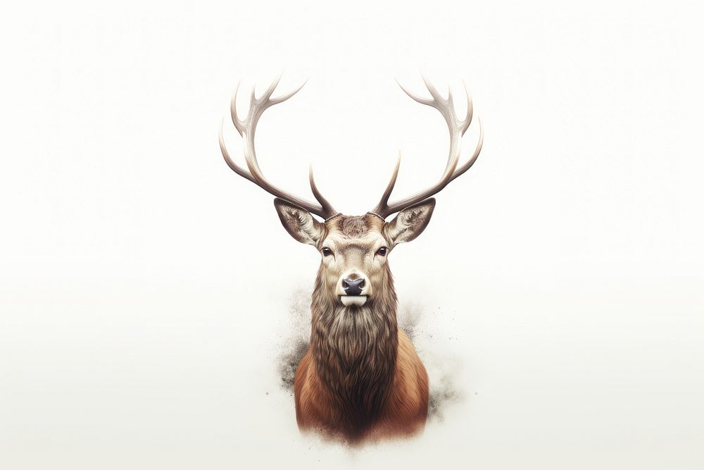Dear wildlife animal antler. AI generated Image by rawpixel.