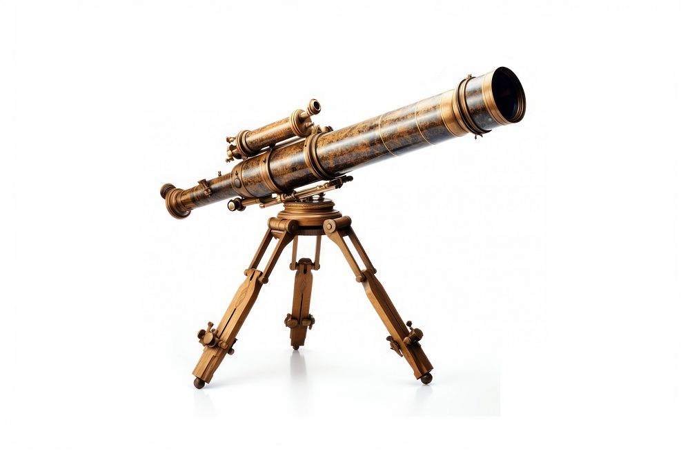 Telescope white background technology military. AI generated Image by rawpixel.
