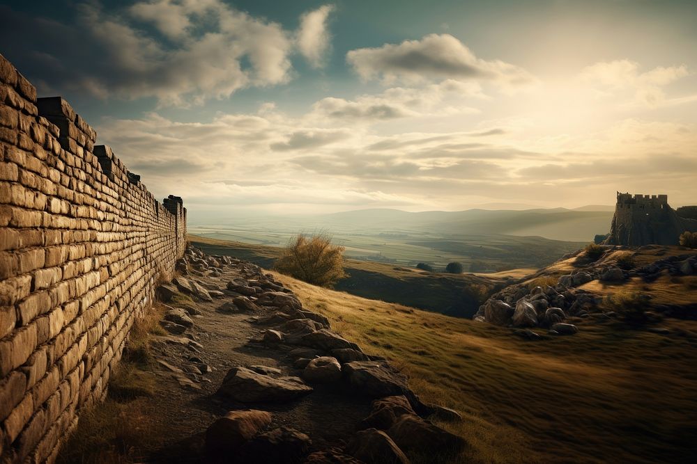 Medieval territory wall landscape outdoors nature. AI generated Image by rawpixel.