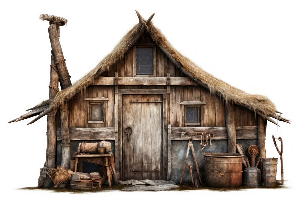 Viking home architecture building shack