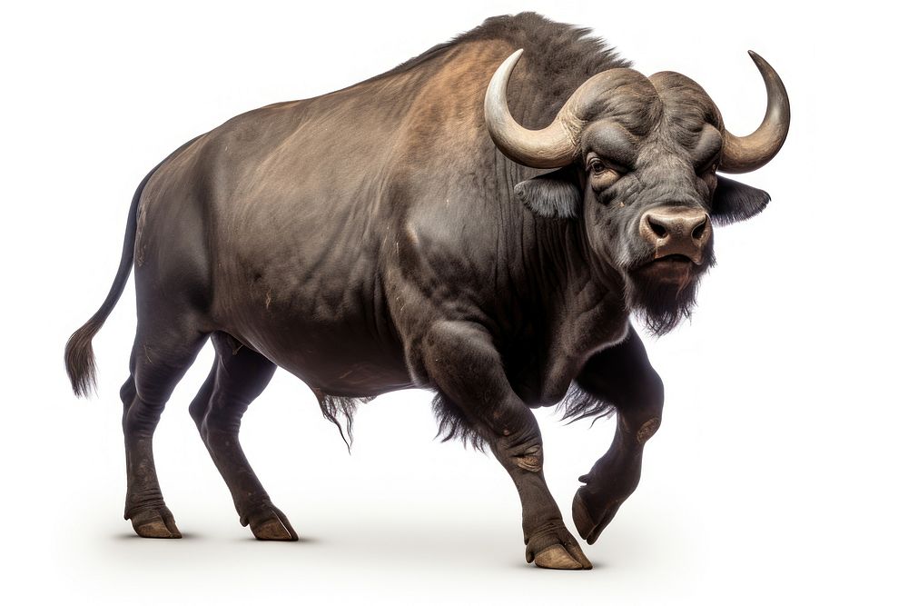 African buffalo livestock wildlife mammal. AI generated Image by rawpixel.