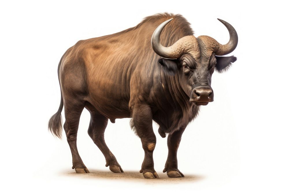 African buffalo livestock wildlife cattle. AI generated Image by rawpixel.