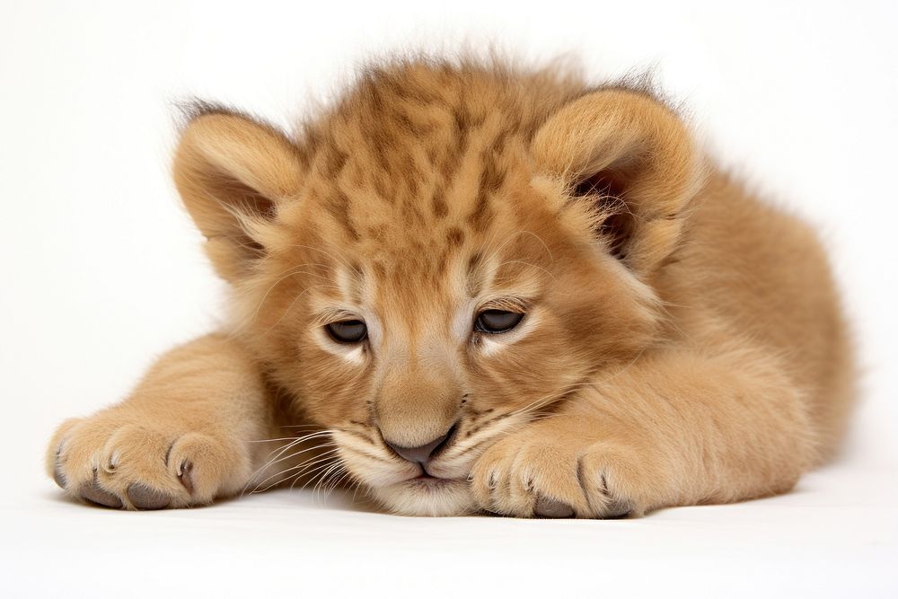 Baby lion wildlife mammal animal. AI generated Image by rawpixel.