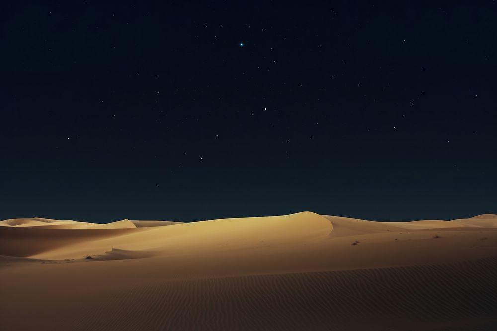 Desert night outdoors horizon. AI generated Image by rawpixel.