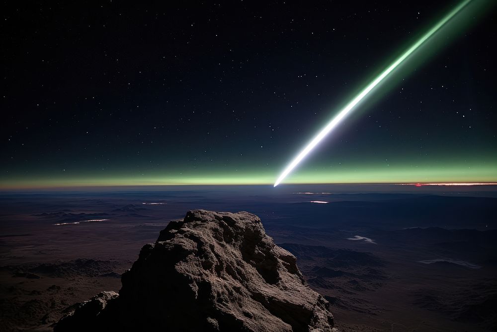 Comet space light astronomy. AI generated Image by rawpixel.
