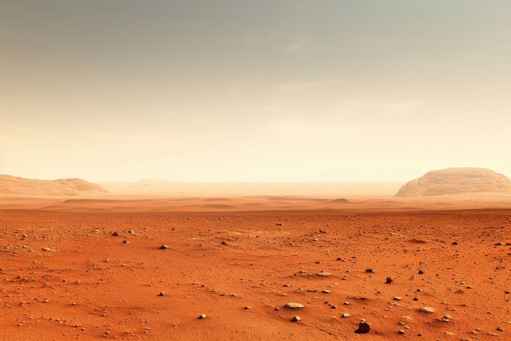 Mars horizon outdoors desert. AI generated Image by rawpixel.