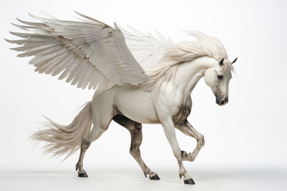 Pegasus stallion animal mammal. AI generated Image by rawpixel.