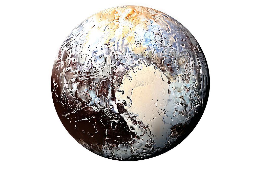 Pluto sphere planet globe. AI generated Image by rawpixel.