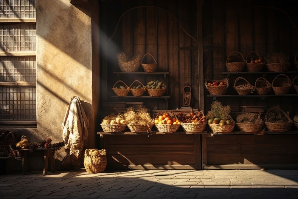 Wall medieval merchant market. AI generated Image by rawpixel.