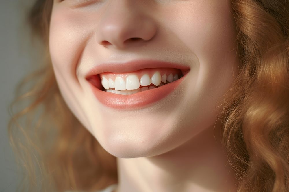 Smile mouth photo real. AI generated Image by rawpixel.