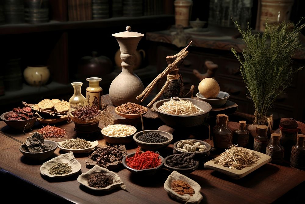 Chinese medicine treditional dynamic photo. AI generated Image by rawpixel.