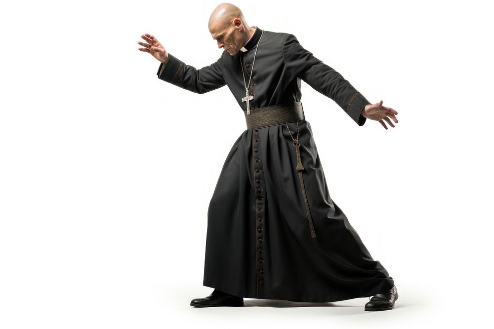 Priest photo adult white background. AI generated Image by rawpixel.