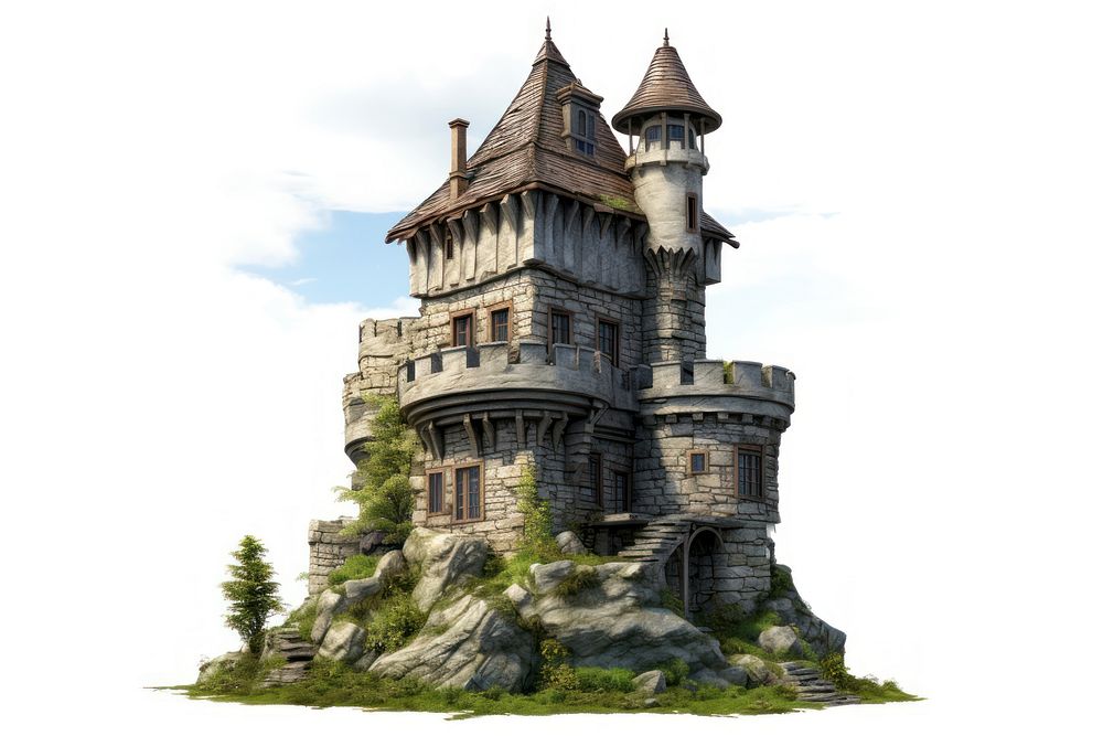 Watchtower photo stone castle. 