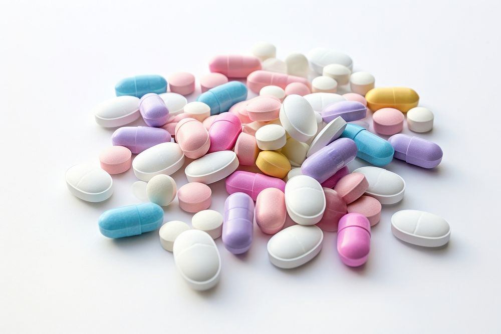 Pills solid white dynamic photo. AI generated Image by rawpixel.