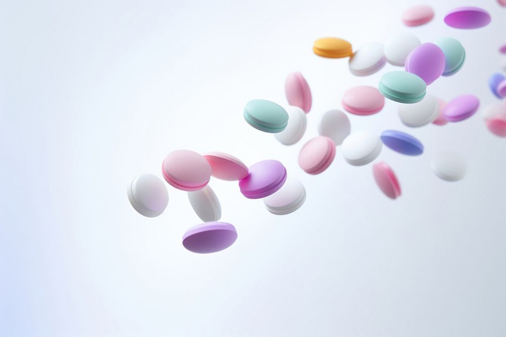 Pills solid white dynamic photo. AI generated Image by rawpixel.