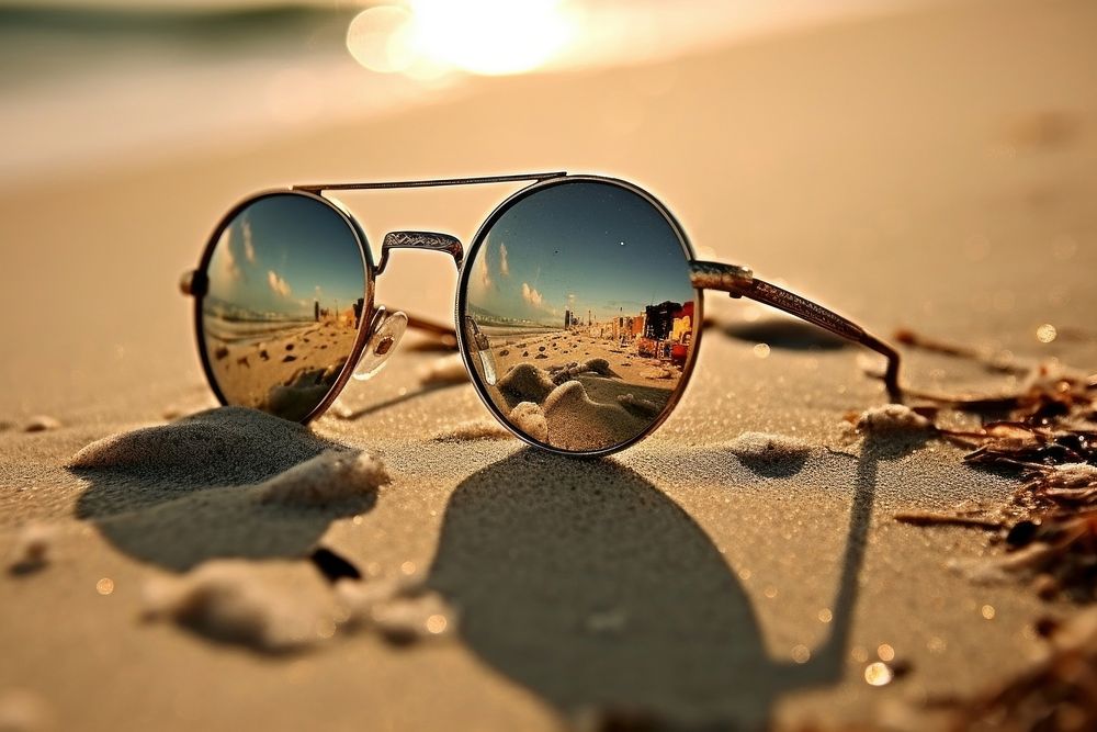 Reflection sunglases photo real. AI | Free Photo - rawpixel