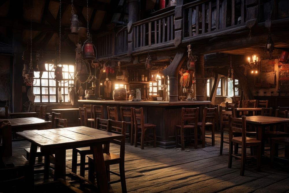Scene photo alehouse architecture restaurant. AI generated Image by rawpixel.