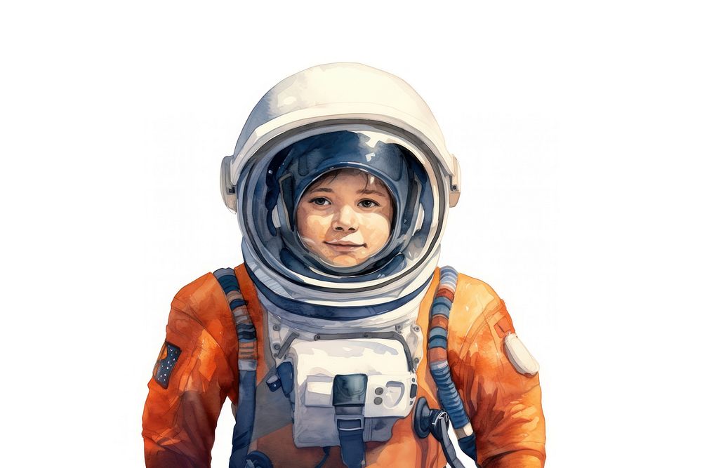 Astronaut helmet human white background. AI generated Image by rawpixel.