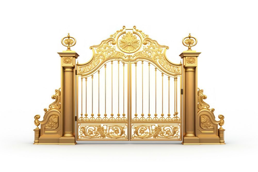 Gold gate white background architecture keyboard. AI generated Image by rawpixel.