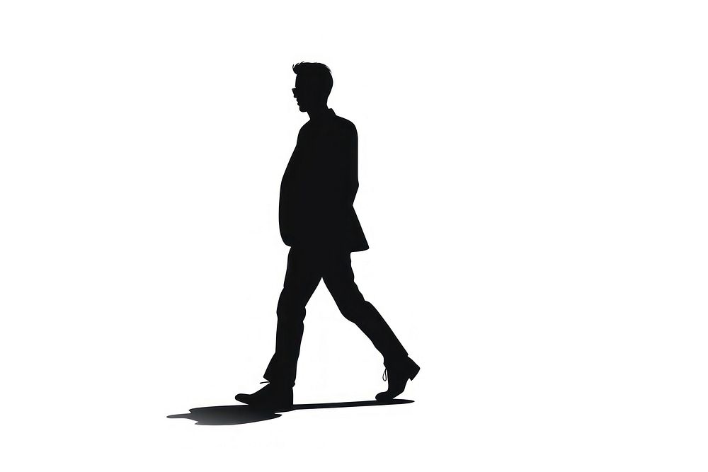 Illustration silhouette walking standing. AI generated Image by rawpixel.