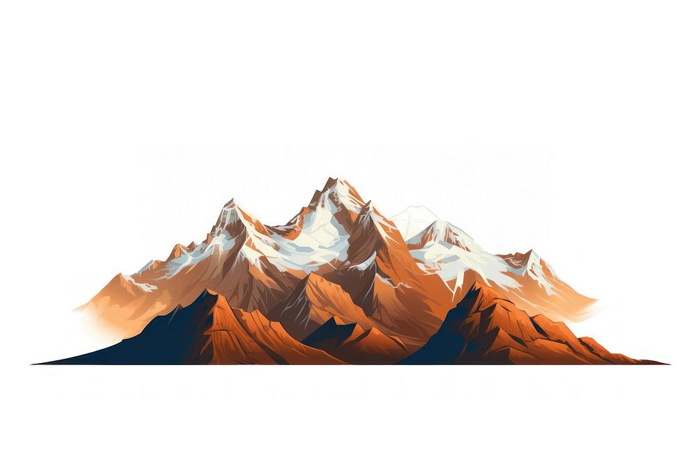 Illustration mountain nature white background. AI generated Image by rawpixel.