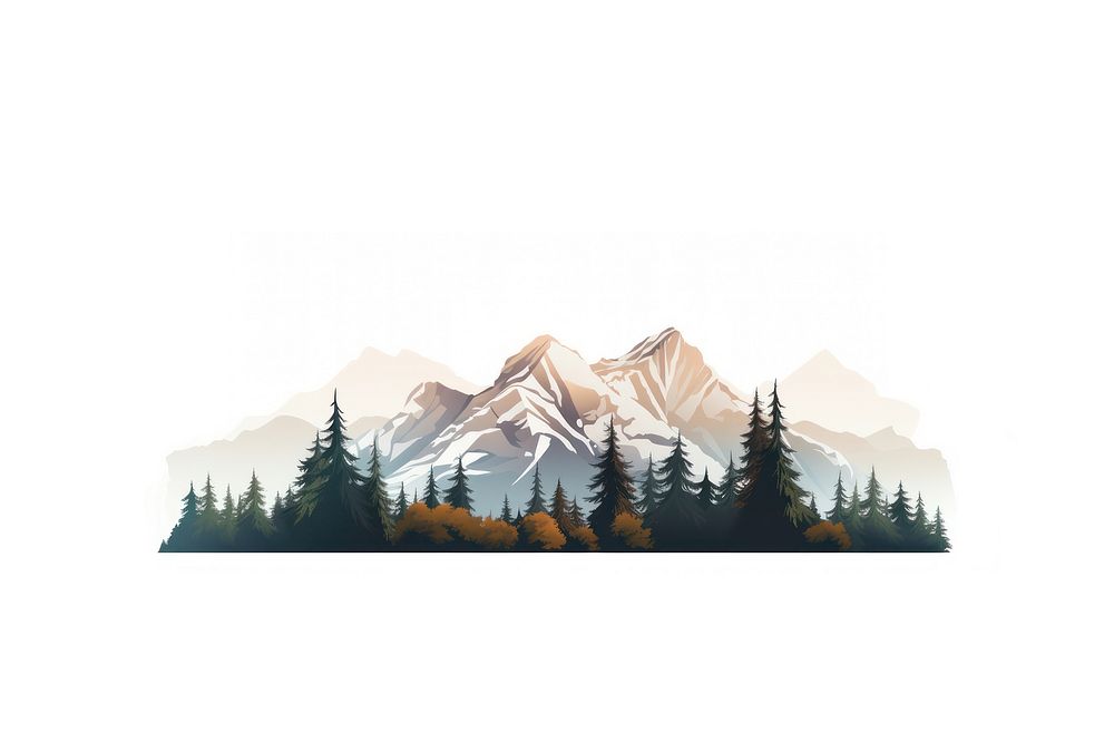 Illustration mountain landscape panoramic. AI generated Image by rawpixel.
