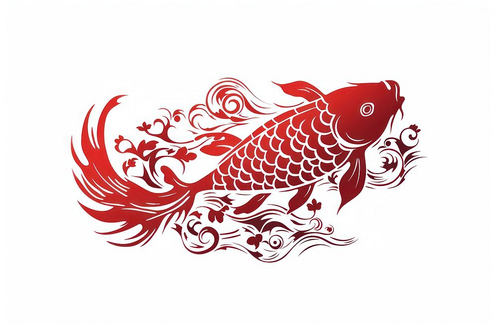 Vector koi animal fish. AI generated Image by rawpixel.