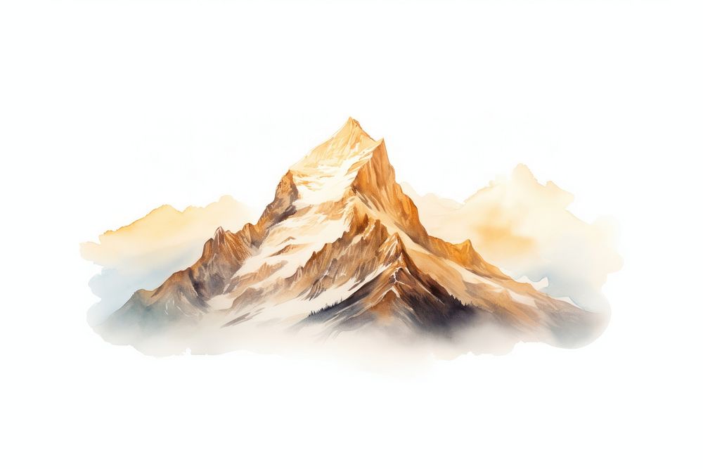 Illustration mountain landscape nature. 