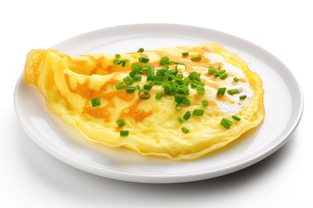 Egg omlete omelette plate food. AI generated Image by rawpixel.