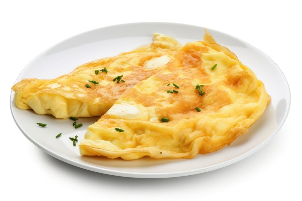 Egg omlete omelette plate food. AI generated Image by rawpixel.