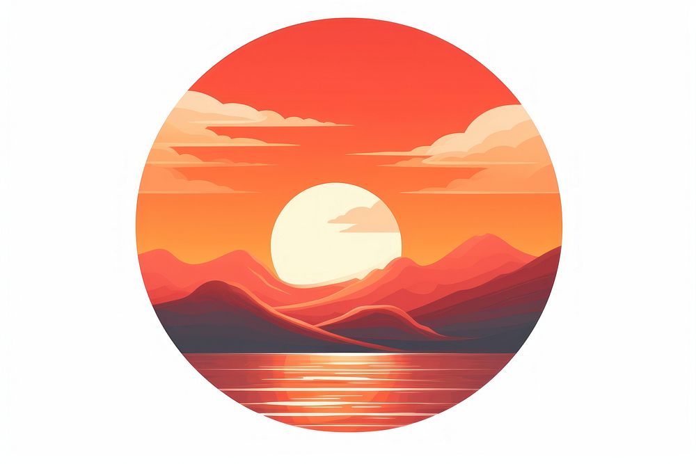 Seascape sun sunset nature. AI generated Image by rawpixel.
