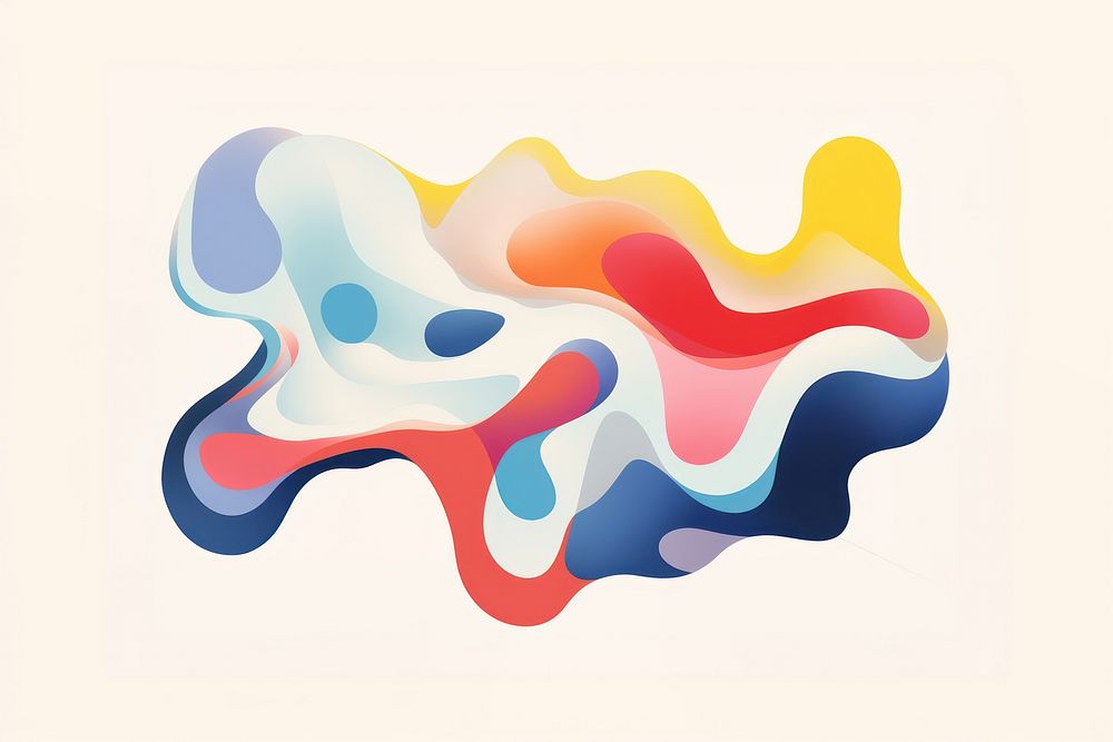 Shapes abstract painting drawing. AI generated Image by rawpixel.