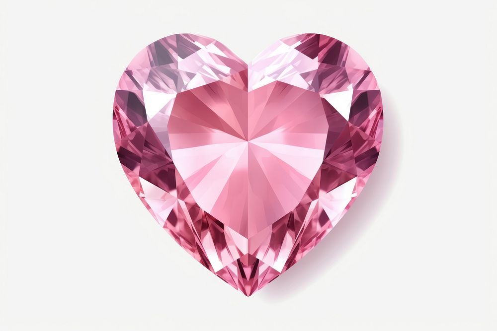 Pink crystal heart gemstone jewelry diamond. AI generated Image by rawpixel.