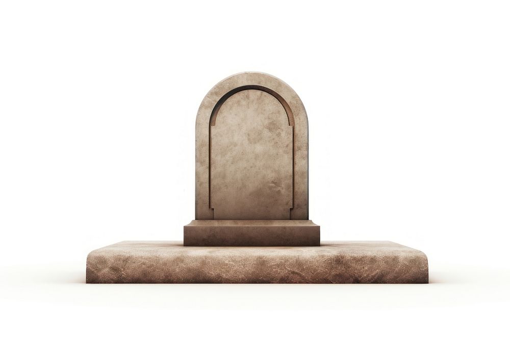 Grave tomb tombstone white background. AI generated Image by rawpixel.