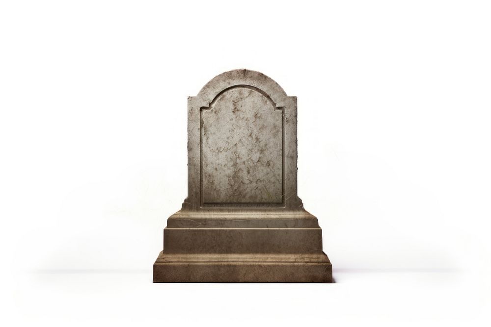 Grave tombstone white background spirituality. AI generated Image by rawpixel.