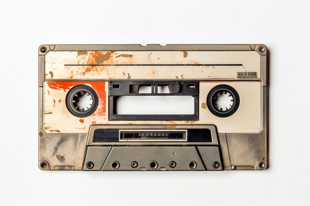 Audio casette white background electronics technology. AI generated Image by rawpixel.