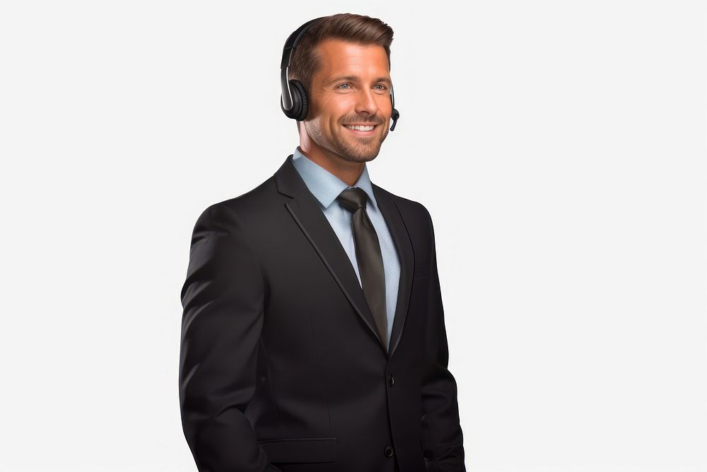 Call center headphones portrait headset. AI generated Image by rawpixel.