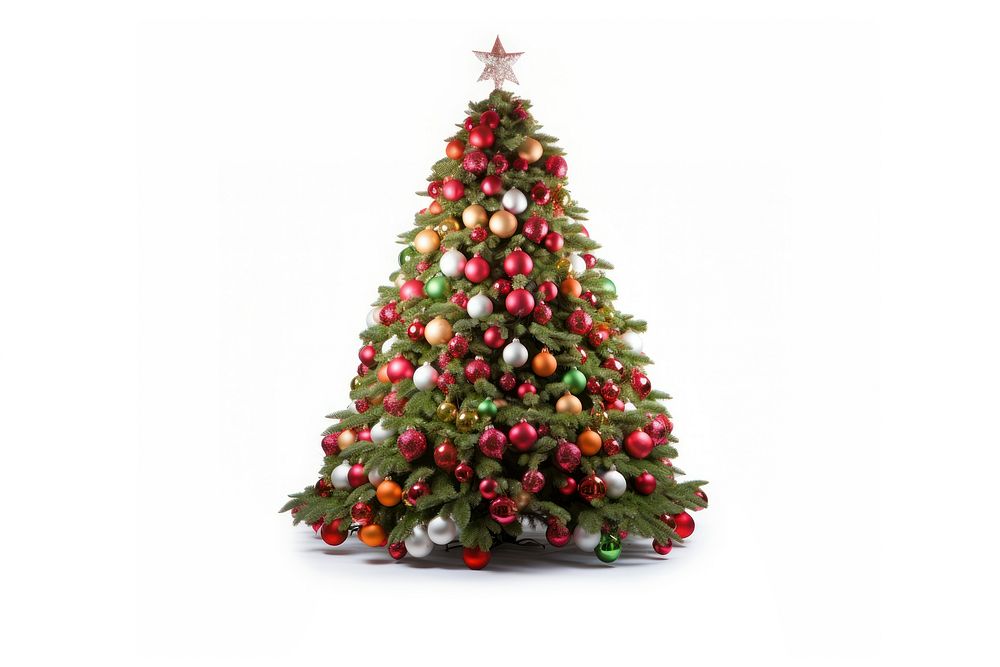 Christmas decolation tree plant white background. AI generated Image by rawpixel.