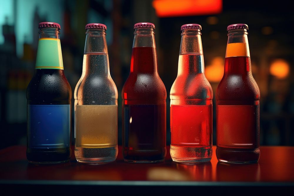 Advertisement bottle drink beer. AI generated Image by rawpixel.