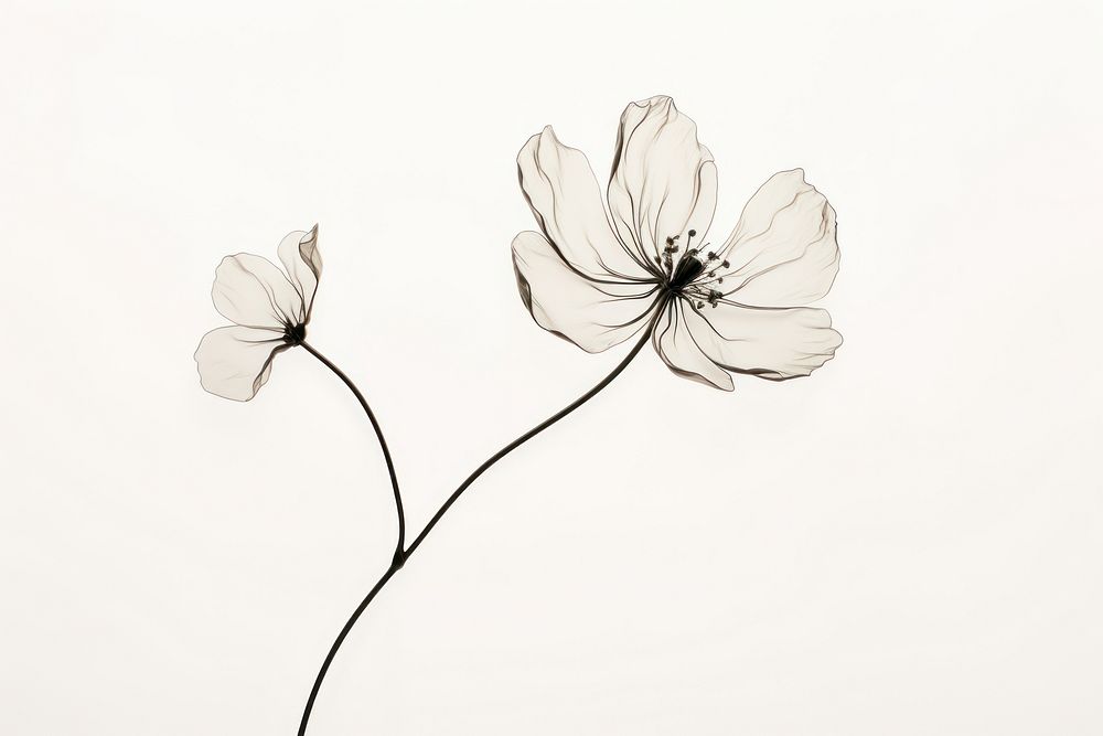 Aesthetic flower drawing petal. AI generated Image by rawpixel.