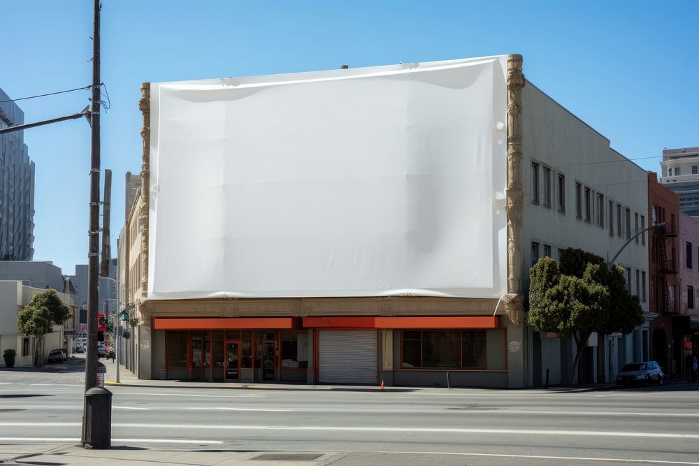 Advertisement billboard building plant. 