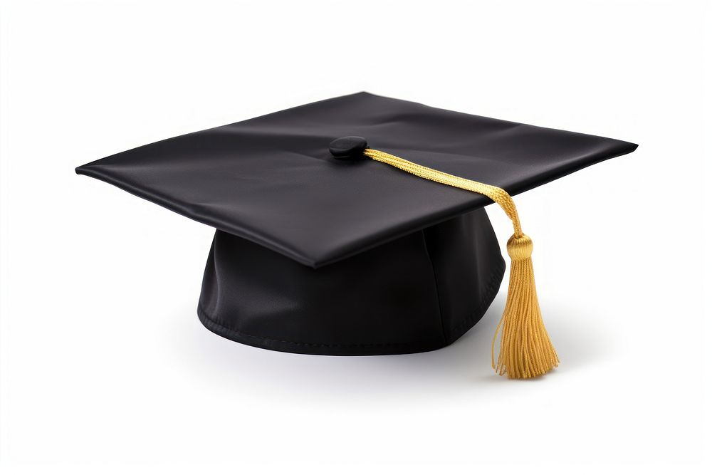 Graduation cap graduation white background intelligence. AI generated Image by rawpixel.