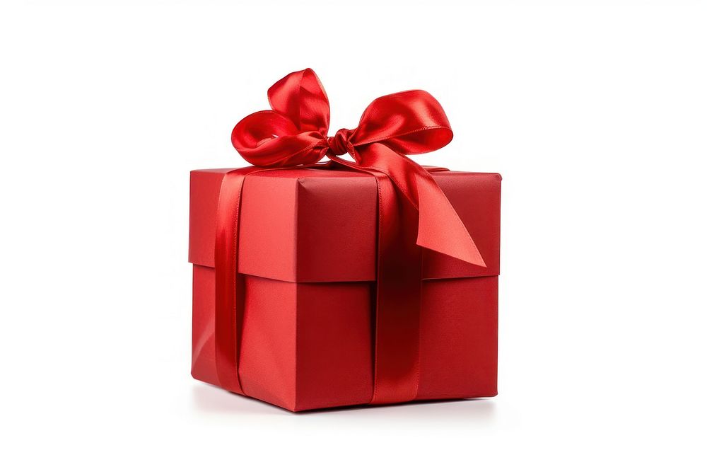Christmas decolation gift box white background. AI generated Image by rawpixel.