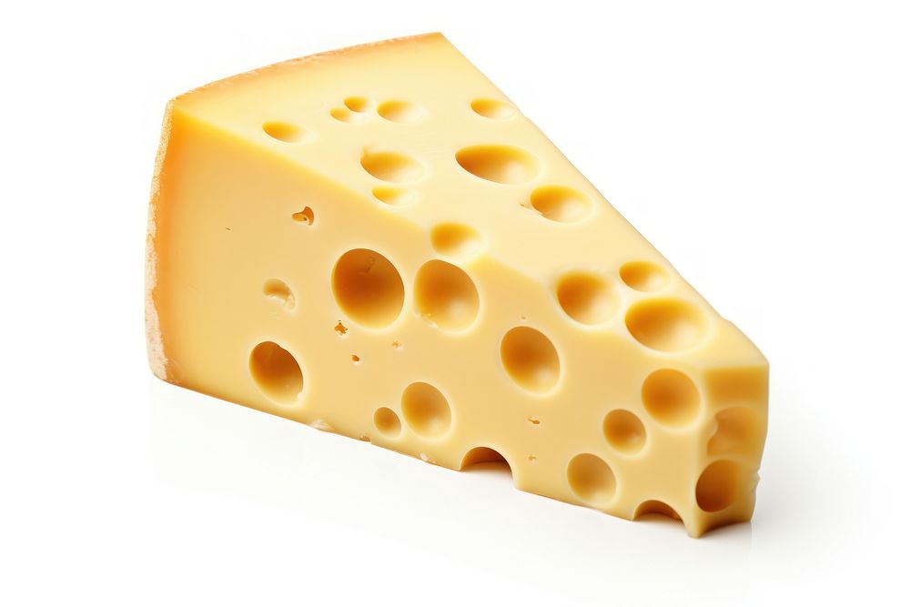 Swiss cheese food parmigiano-reggiano white background. AI generated Image by rawpixel.