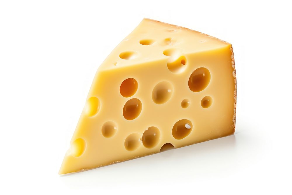 Swiss cheese food parmigiano-reggiano white background. AI generated Image by rawpixel.