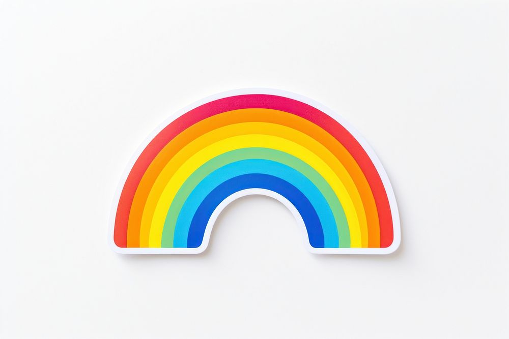 Aesthetic rainbow symbol logo. AI generated Image by rawpixel.